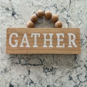 Wooden 'Gather' Wall Decor